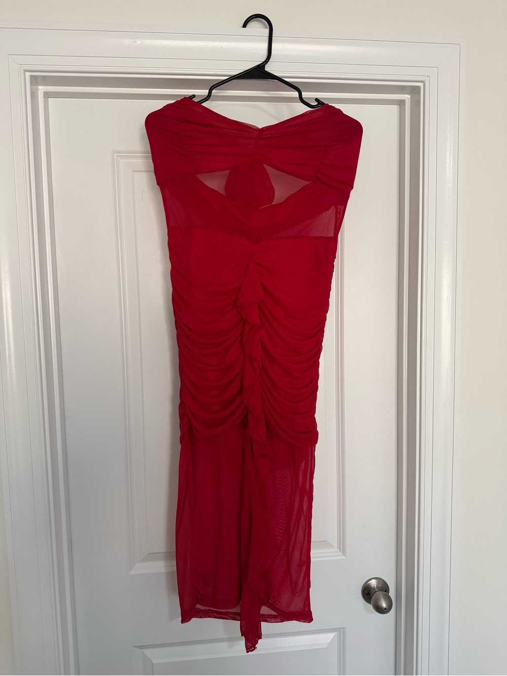 Fashion Nova Hot red Halter Midi Dress - Picture 3 of 5